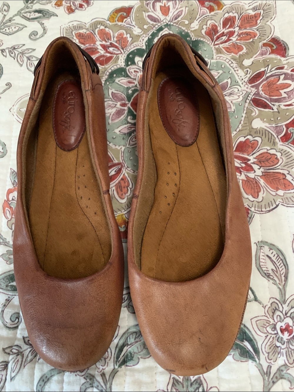 Comfortable BrownBallet Flats by Eurosoft